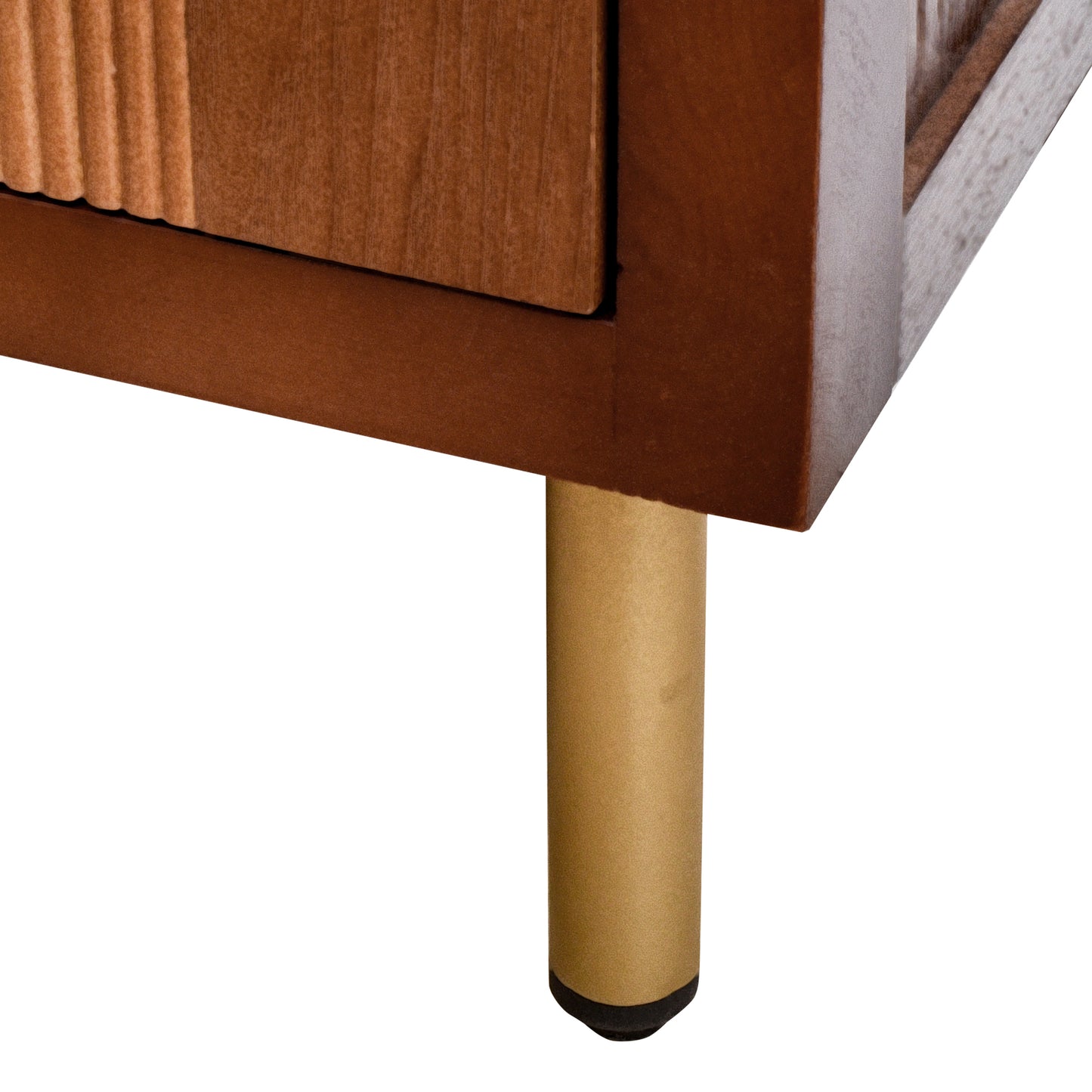 eHemco Modern End Table with Storage, Two-toned Ripped Parquet Design, 17 x 14 x 30 Inches, Antique Walnut and Natural Finish