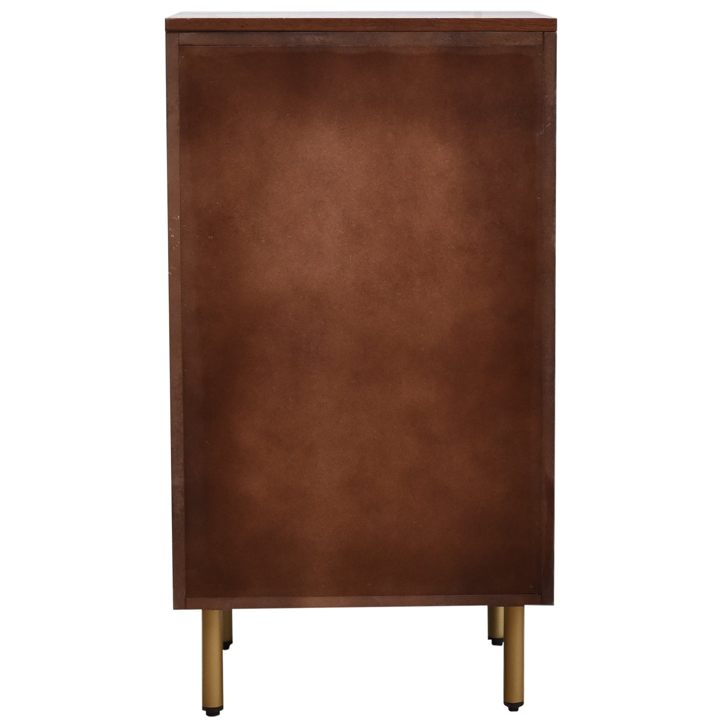 eHemco Modern End Table with Storage, Two-toned Ripped Parquet Design, 17 x 14 x 30 Inches, Antique Walnut and Natural Finish