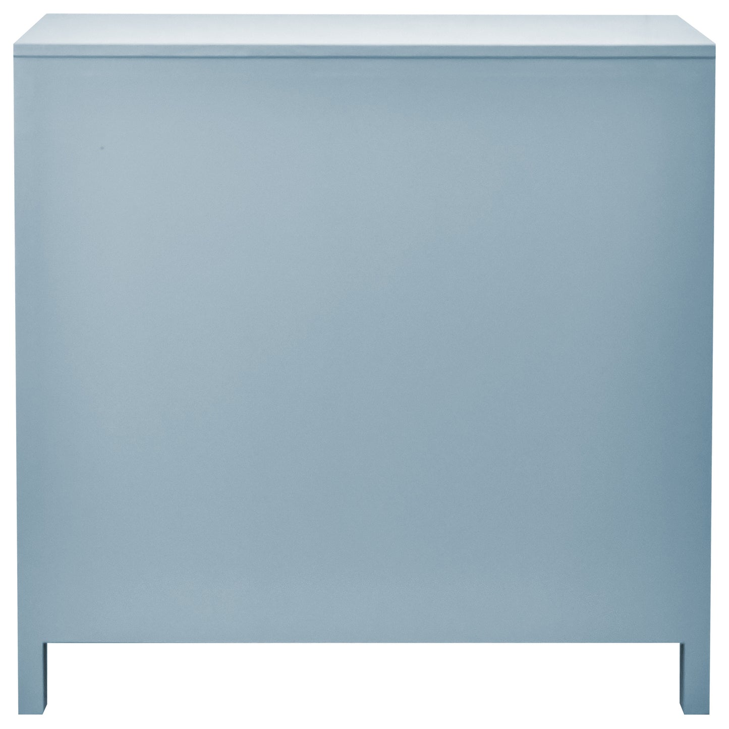 eHemco 2-Door Storage Cabinet, Azure Grey, Ribbed Style, Modern Retro Design, 32 x 14 x 33 Inches