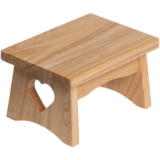 eHemco Rectangular Solid Hardwood Step Stool for Adults and Kids, 7.5 Inches Height