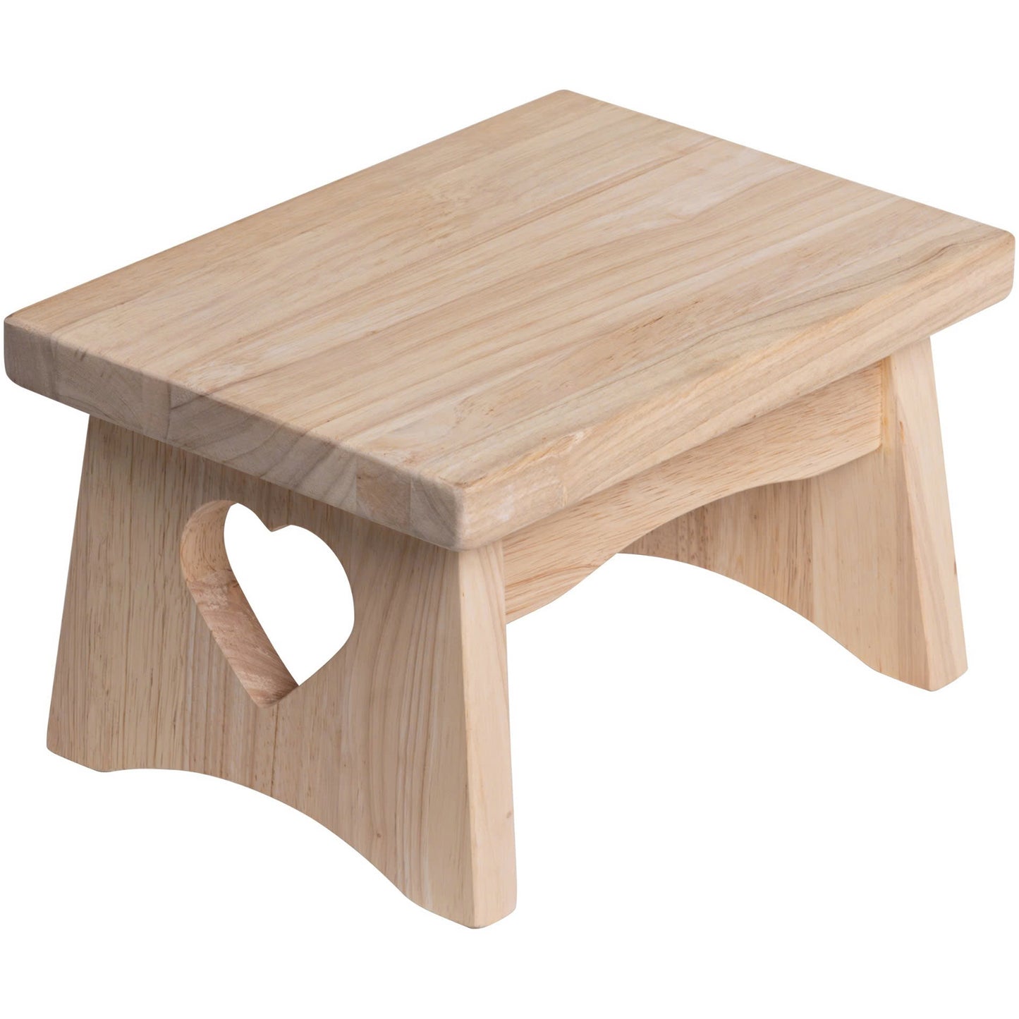 eHemco Rectangular Solid Hardwood Step Stool for Adults and Kids, 7.5 Inches Height