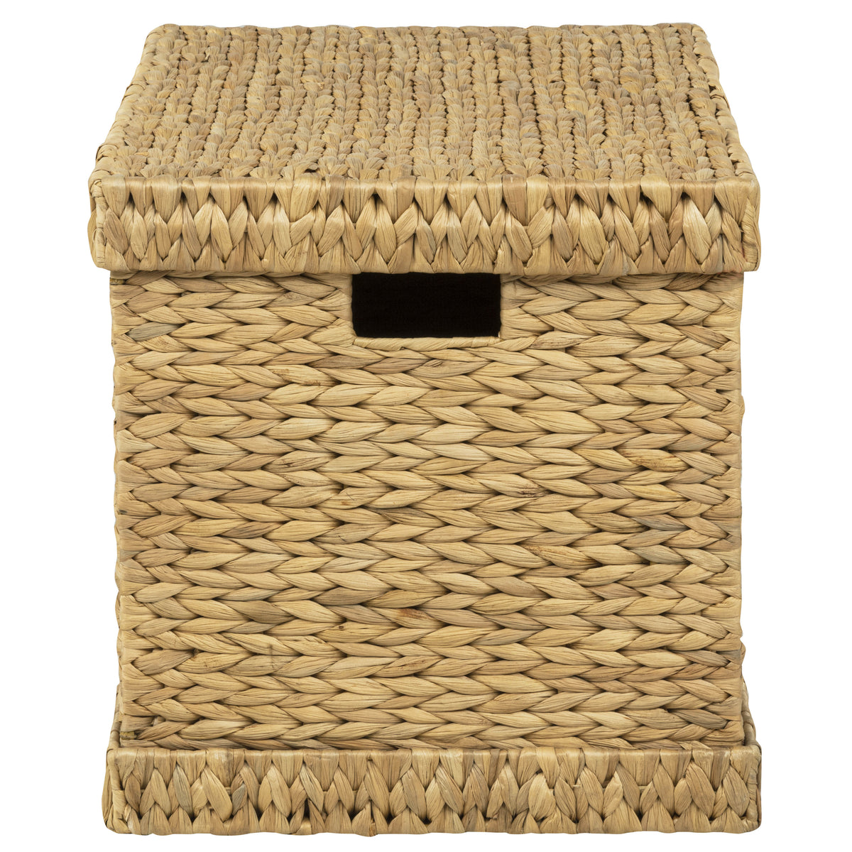 eHemco Water Hyacinth Wicker Storage Trunk, Natural, 26.8x16.1x16.9 Inches