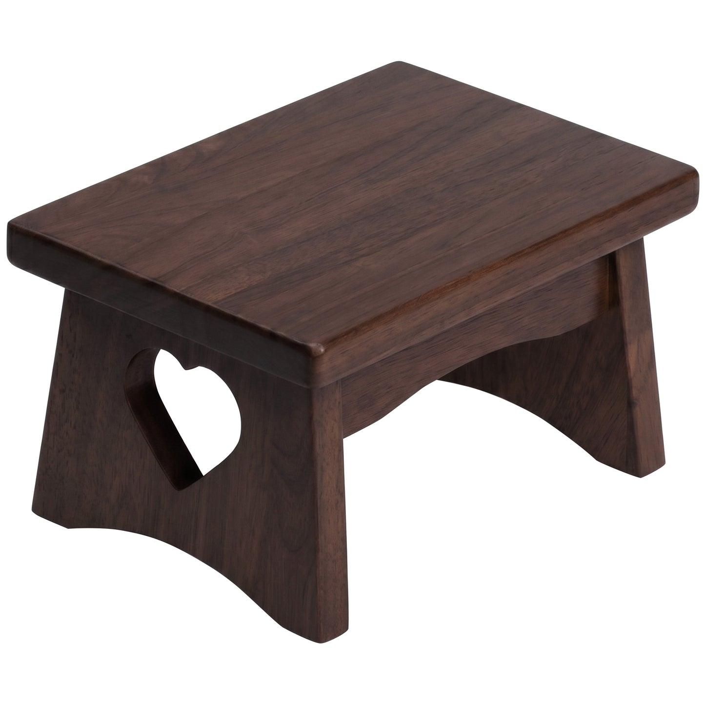 eHemco Rectangular Solid Hardwood Step Stool for Adults and Kids, 7.5 Inches Height