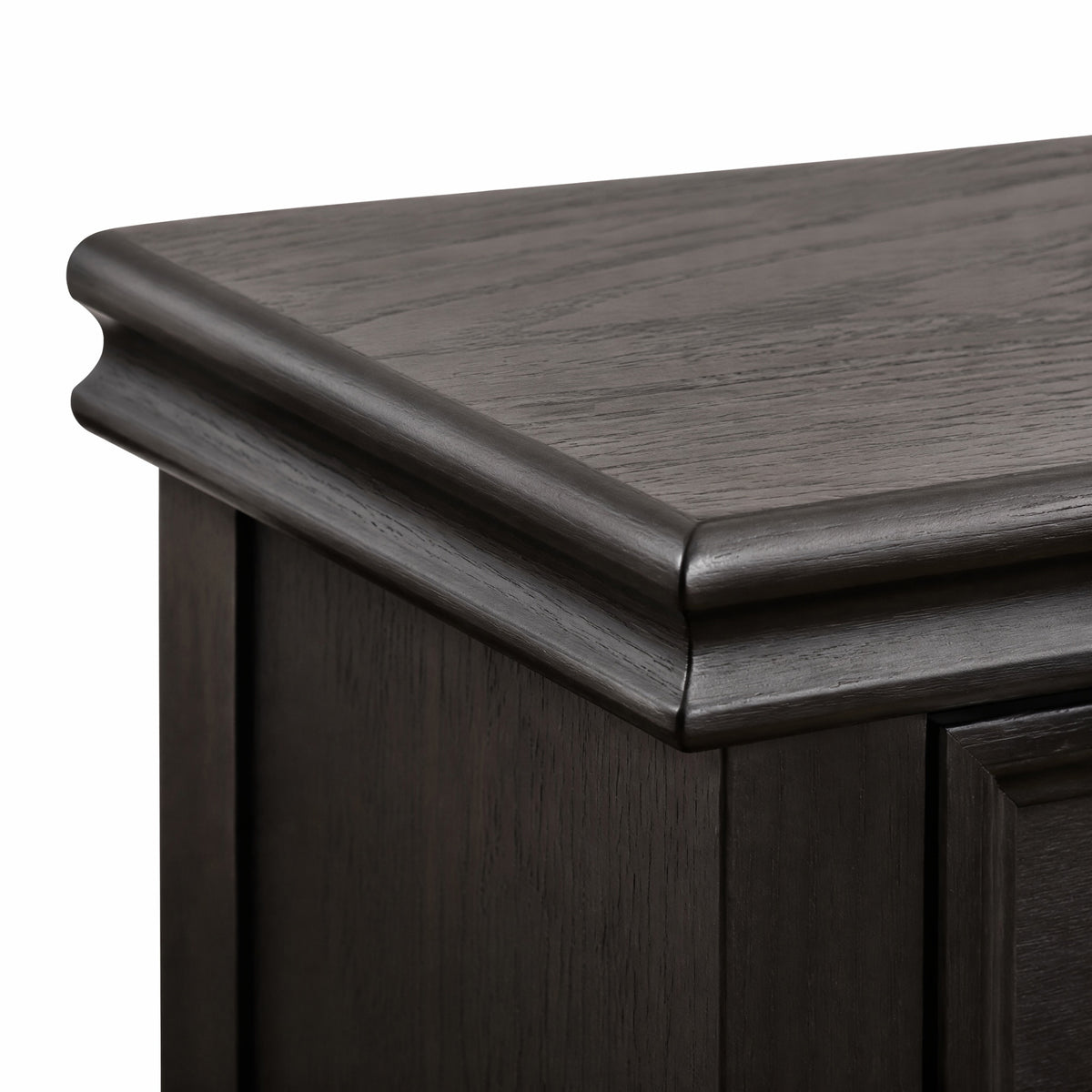eHemco X-Side End Table with Charging Station and 2 Drawers, 20x14x29 Inches, Black