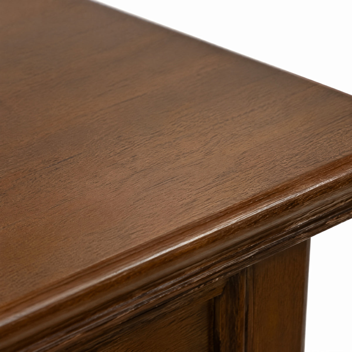 eHemco X-Side End Table with Charging Station and 2 Drawers, 20x14x29 Inches, Walnut