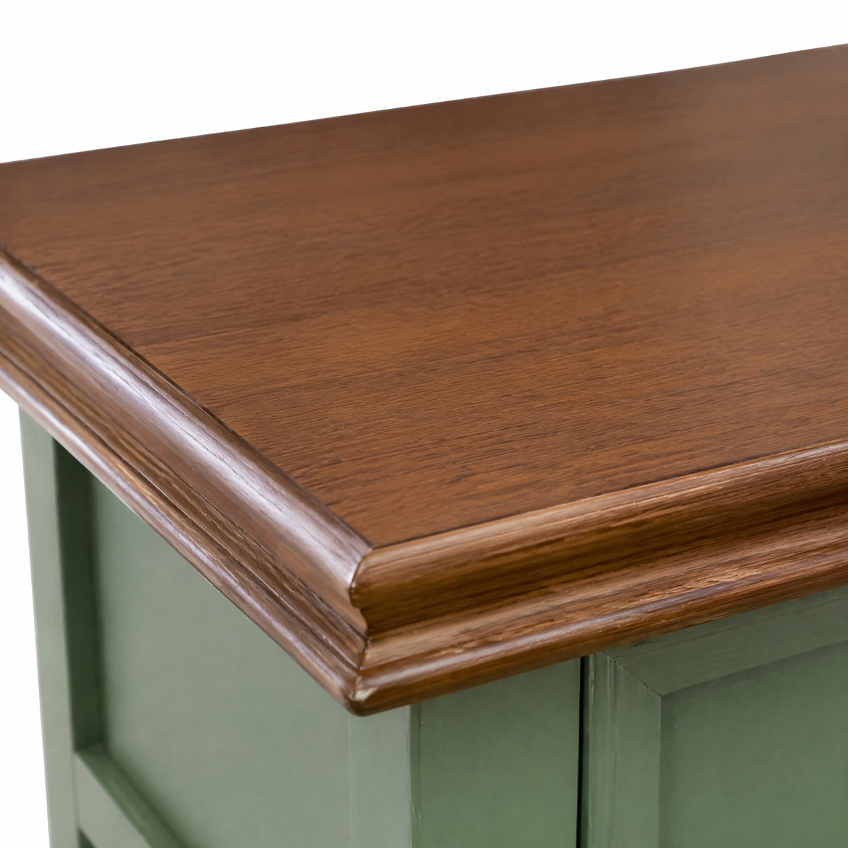 eHemco X-Side End Table with Charging Station and 2 Drawers, 20x14x29 Inches, Green and Walnut